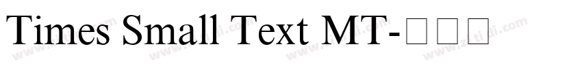 Times Small Text MT字体转换